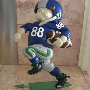 Vintage Football Figurine Metal Wall Decor